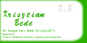 krisztian bede business card